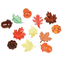 Translucent Leaves & Seed Counters | 120-Piece Nature-Themed Light Table Math, STEM & Sensory Manipulative Set
