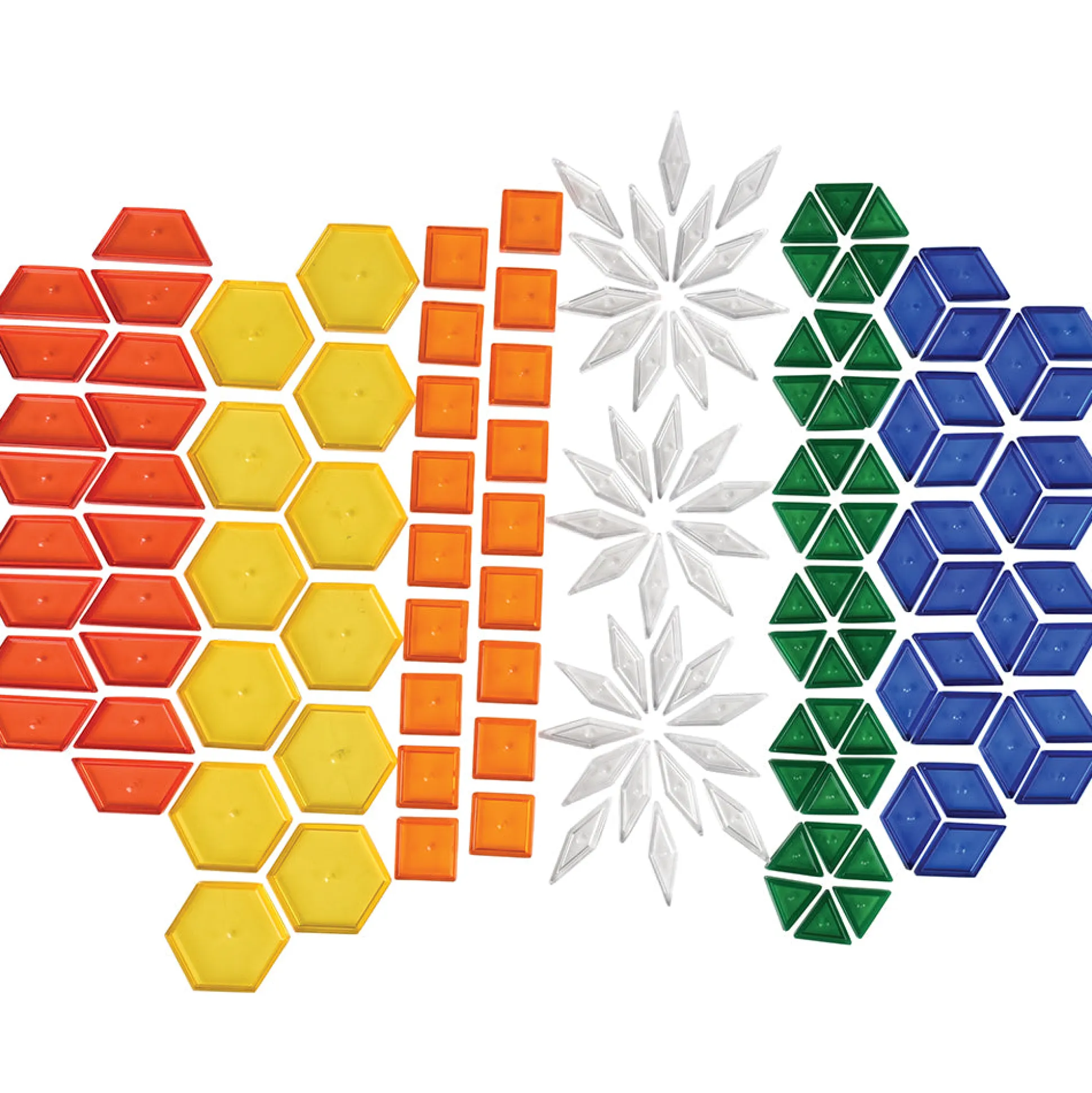 Translucent Light Table Pattern Blocks | 147-Piece Creative STEM Learning Set