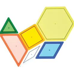 Translucent Light Table Pattern Blocks | 147-Piece Creative STEM Learning Set