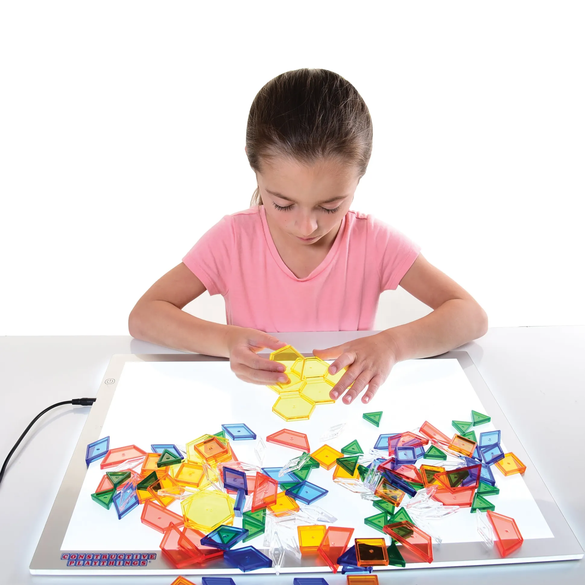 Translucent Light Table Pattern Blocks | 147-Piece Creative STEM Learning Set