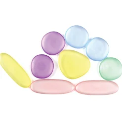 Translucent Rainbow Pebbles | Stacking, Sorting, and Color 36-Piece Play Set