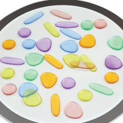 Translucent Rainbow Pebbles | Stacking, Sorting, and Color 36-Piece Play Set