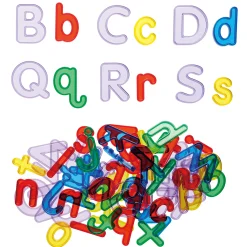 Translucent Spelling Set | 92 Piece Alphabet Letter Manipulatives with Uppercase & Lowercase Letters