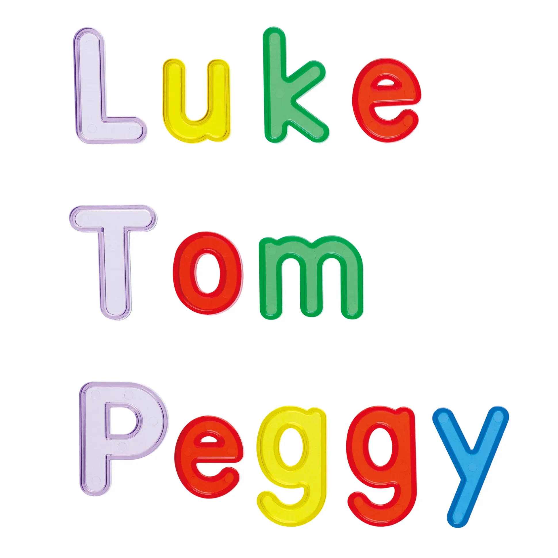 Translucent Spelling Set | 92 Piece Alphabet Letter Manipulatives with Uppercase & Lowercase Letters