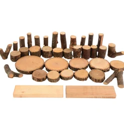 Tree Blocks with Bark | 36-Piece Eco-Friendly Set