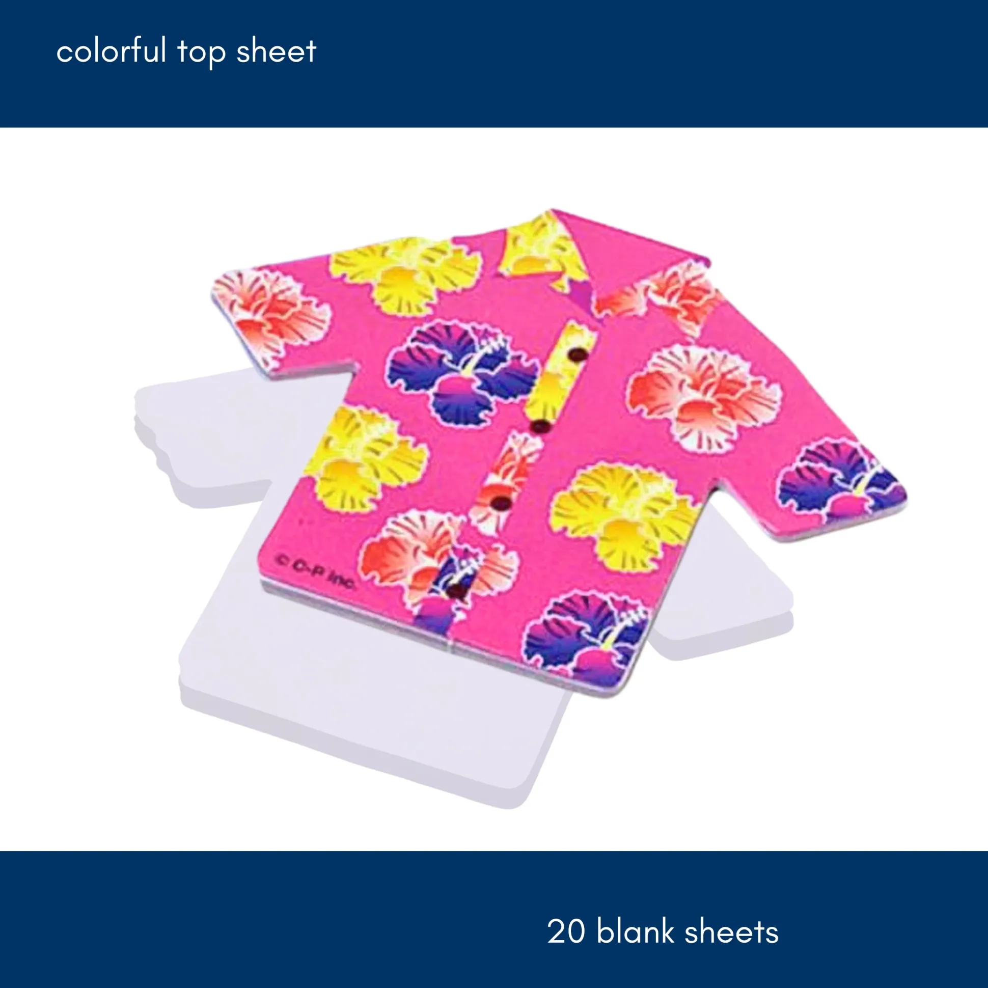 Tropical Shirt Memo Pads - Set of 12
