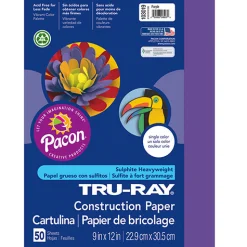 Tru-Ray® Construction Paper, Purple, 9