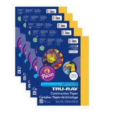 Tru-Ray Heavyweight Construction Paper - 250 Sheets - Gold - 9