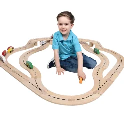 Unit Block Roadway Car Track Set