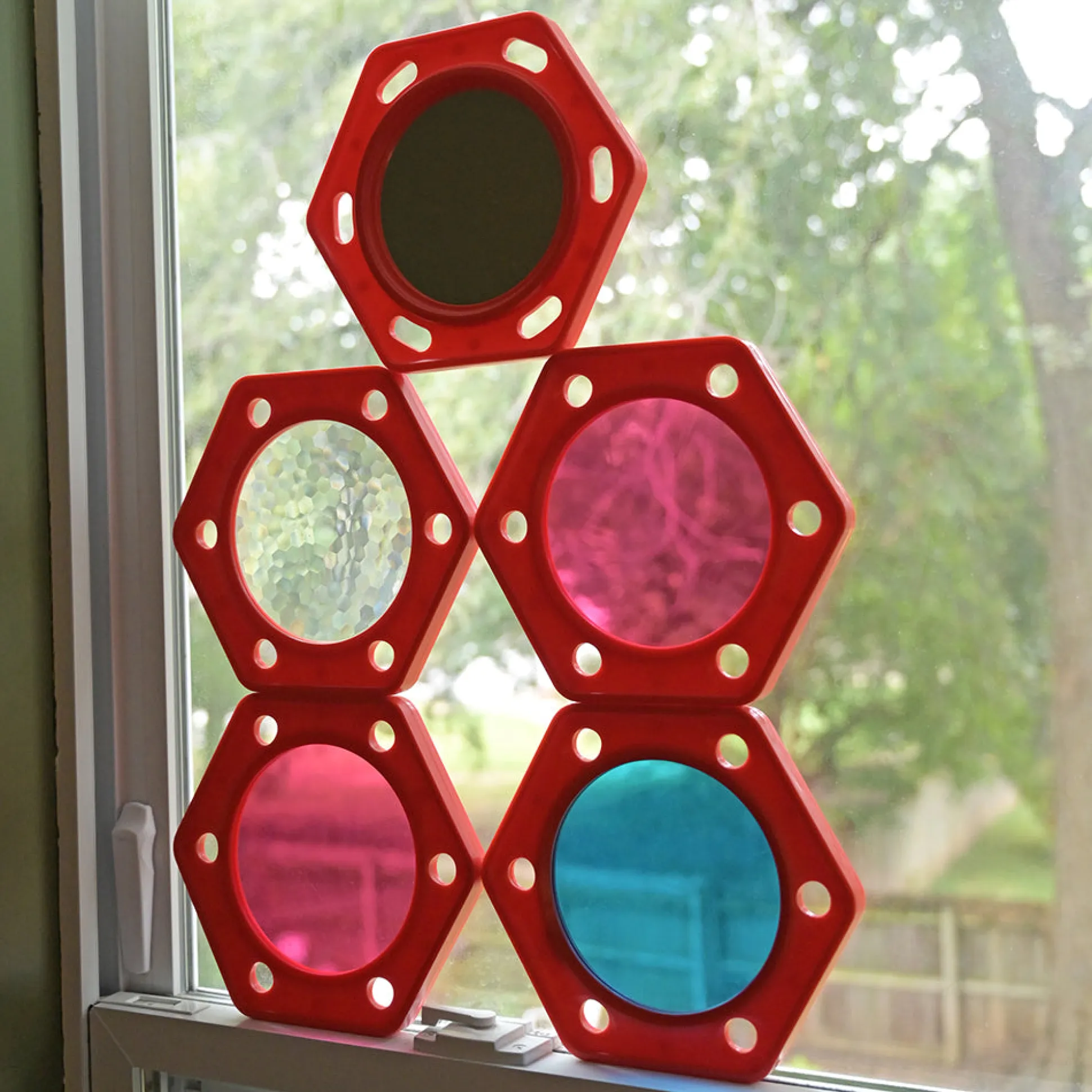 Visual Explorers Sensory Toy Set | 5 Colorful Frames with Mirrors & Acrylic Panels