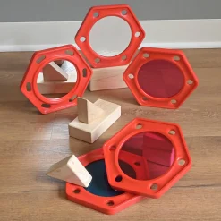 Visual Explorers Sensory Toy Set | 5 Colorful Frames with Mirrors & Acrylic Panels