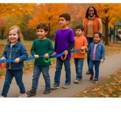Walking Rope | Colorful Safety Line with 12 Easy-To-Grasp Handles