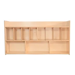 Wall Mounted Eight Cubby Diaper Cabinet | Birch Plywood Storage Organizer with Adjustable Dividers & Non-Toxic Finish