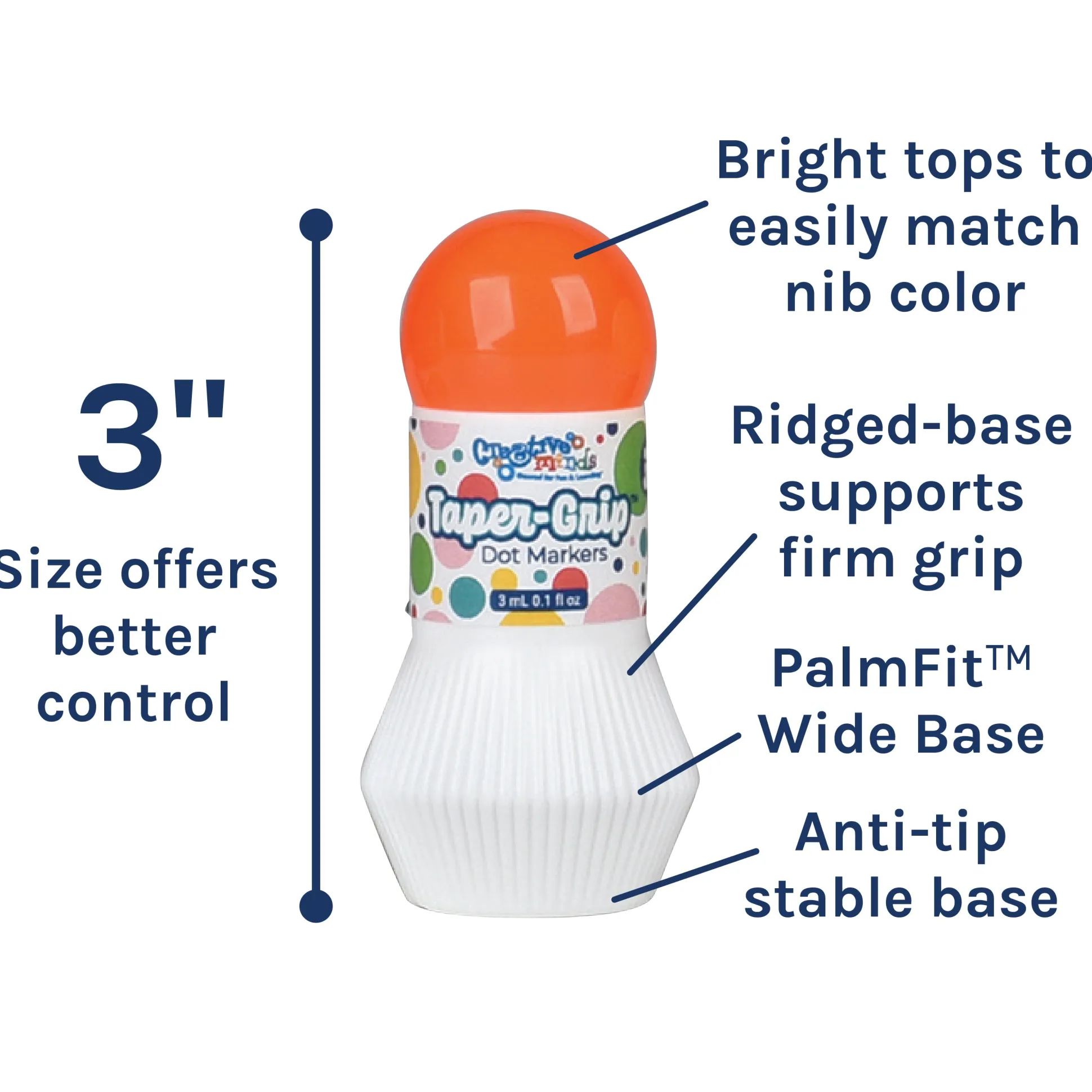 Washable Chubby Dot Markers - Set of 8