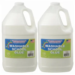 Washable White School Glue Gallon Bundle | Set of 2 Non-Toxic Craft Glue Jugs