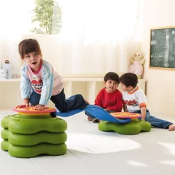 Water Lily Balance Path Set with Stackable Islands & Bridges | 6-Piece Modular Balance & Gross Motor Play System