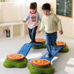 Water Lily Balance Path Set with Stackable Islands & Bridges | 6-Piece Modular Balance & Gross Motor Play System