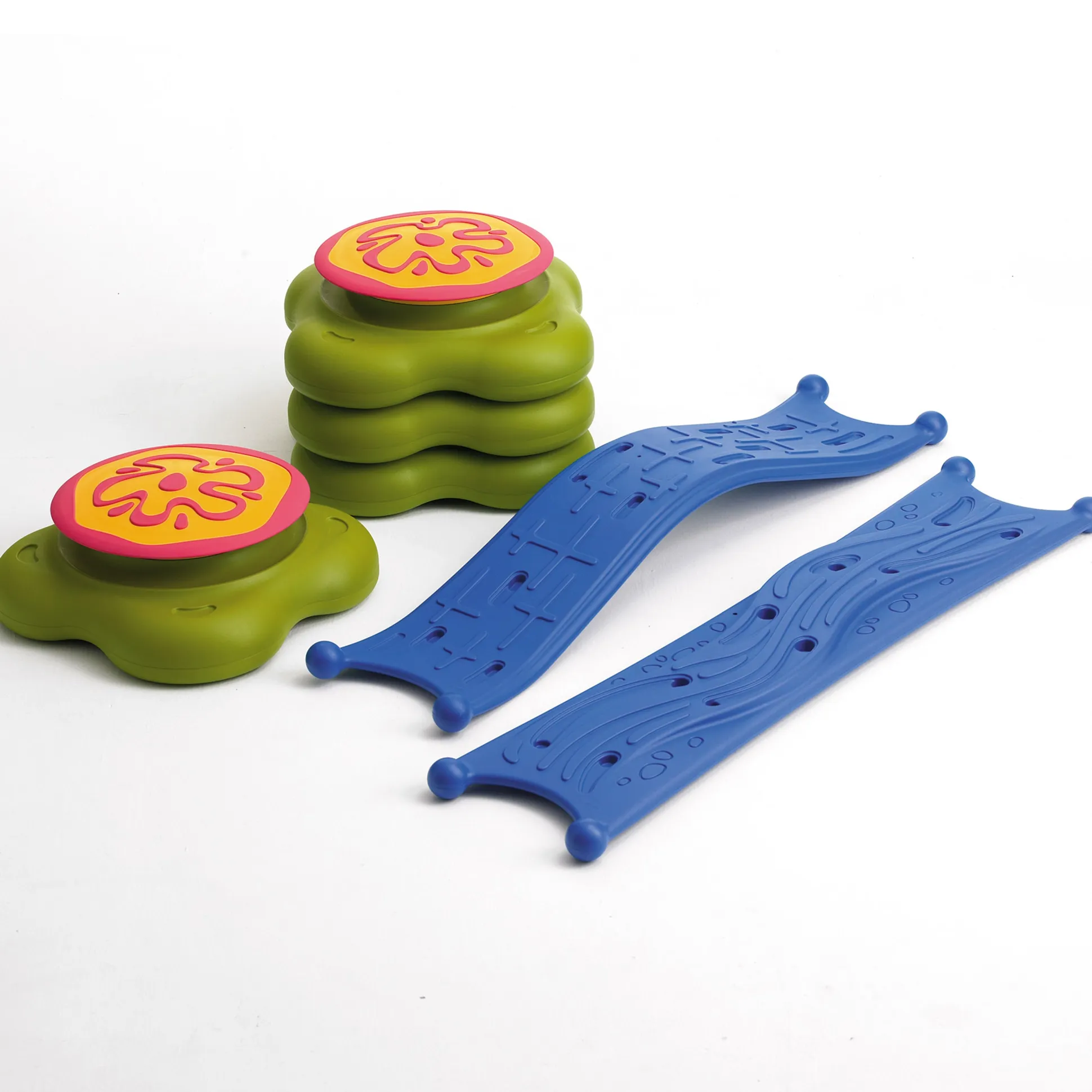 Water Lily Balance Path Set with Stackable Islands & Bridges | 6-Piece Modular Balance & Gross Motor Play System