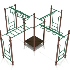Waverly Woods Overhead Climber Playground Set | Multi-Directional Upper Body Fitness Structure for Ages 5–12