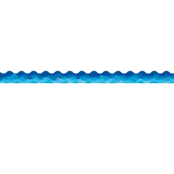 Waves of Blue Wavy Bulletin Board Border, 35 Feet