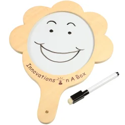 What Are You Feeling? Emotion Mirrors with Write & Wipe Surface | Set of 2