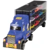 6-Wheel Car Carrier with 12 Die-Cast Vehicles – Portable Toy Transport Truck for Kids