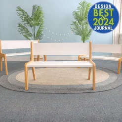 Whitney Plus 12″H Contoured Children’s Bench | Functional Classroom Seating