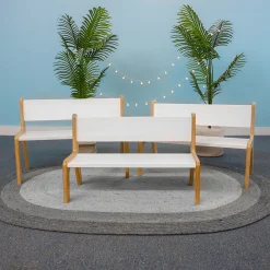 Whitney Plus 10″H Contoured Children’s Bench | Preschool Classroom Seating