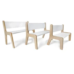 Whitney Plus 14″H Contoured Children’s Bench | Antimicrobial Classroom Seating