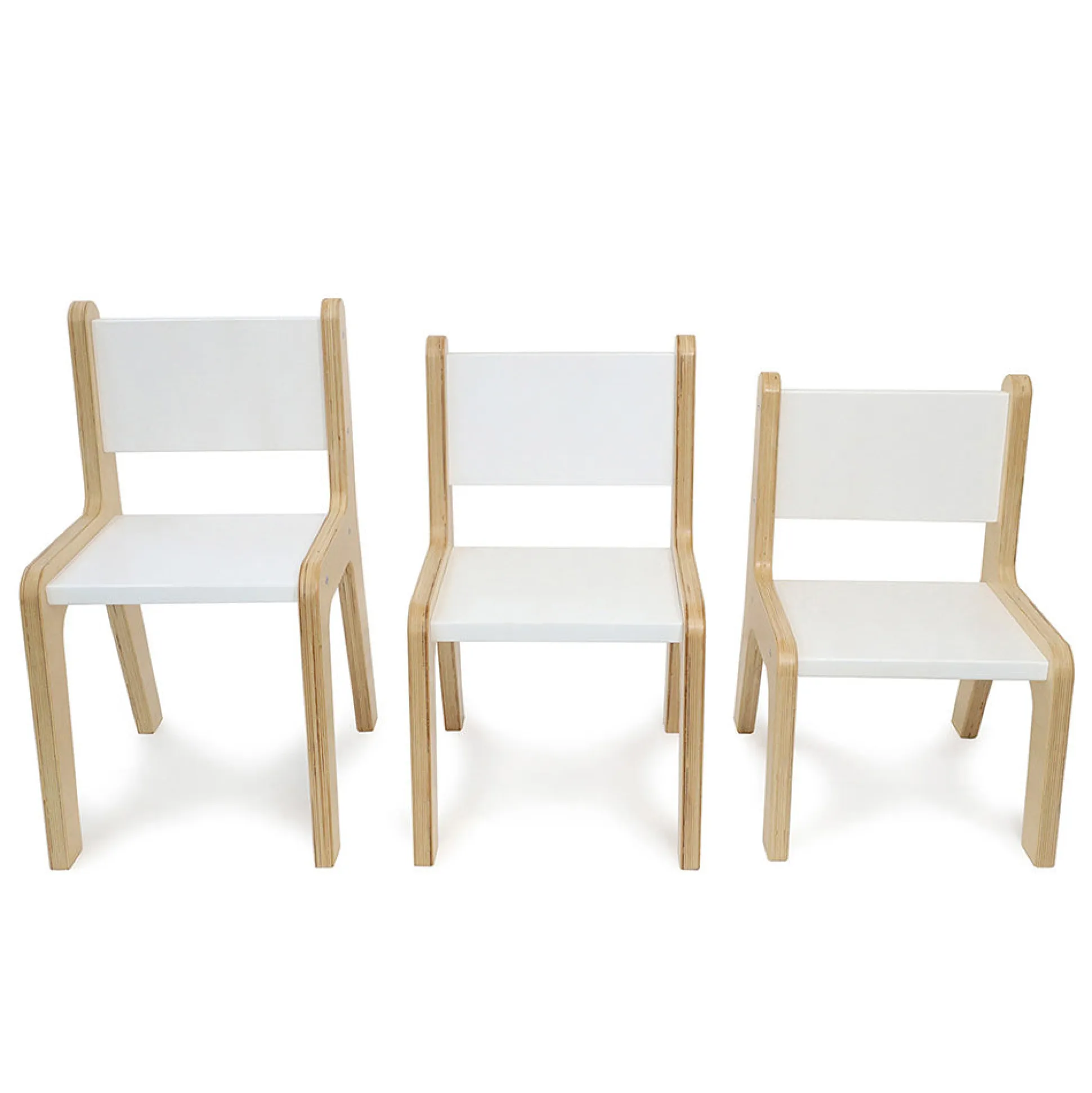 Whitney Plus 10" White Modern Birch Chair | Antimicrobial & Fully Assembled