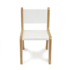 Whitney Plus 12" White Modern Birch Chair | Antimicrobial & Fully Assembled
