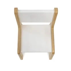Whitney Plus 12" White Modern Birch Chair | Antimicrobial & Fully Assembled