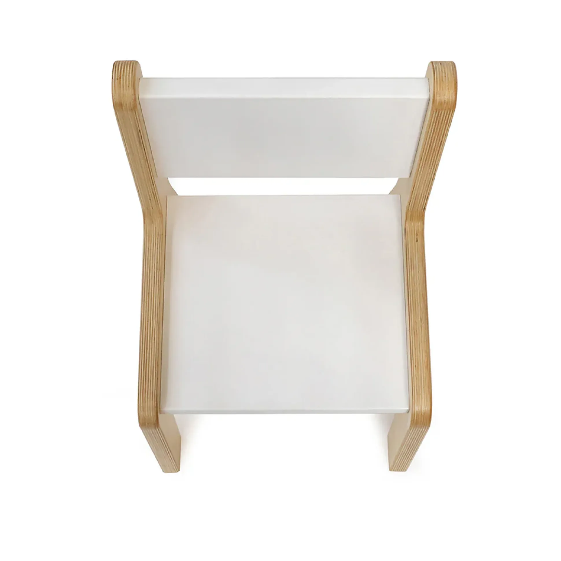 Whitney Plus 12" White Modern Birch Chair | Antimicrobial & Fully Assembled