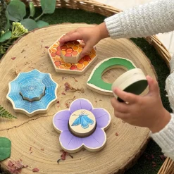 Who’s Hiding Garden Bugs Wooden Puzzle Set | Double-Sided Toddler Puzzle with Hidden Insects & Habitat Scenes