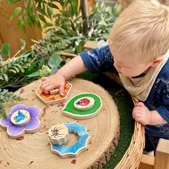 Who’s Hiding Garden Bugs Wooden Puzzle Set | Double-Sided Toddler Puzzle with Hidden Insects & Habitat Scenes
