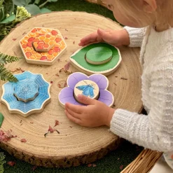 Who’s Hiding Garden Bugs Wooden Puzzle Set | Double-Sided Toddler Puzzle with Hidden Insects & Habitat Scenes