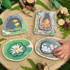 Who’s Hiding Woodland Animals Wooden Puzzle Set | Double-Sided Toddler Puzzle with Hidden Animals & Habitat Scenes