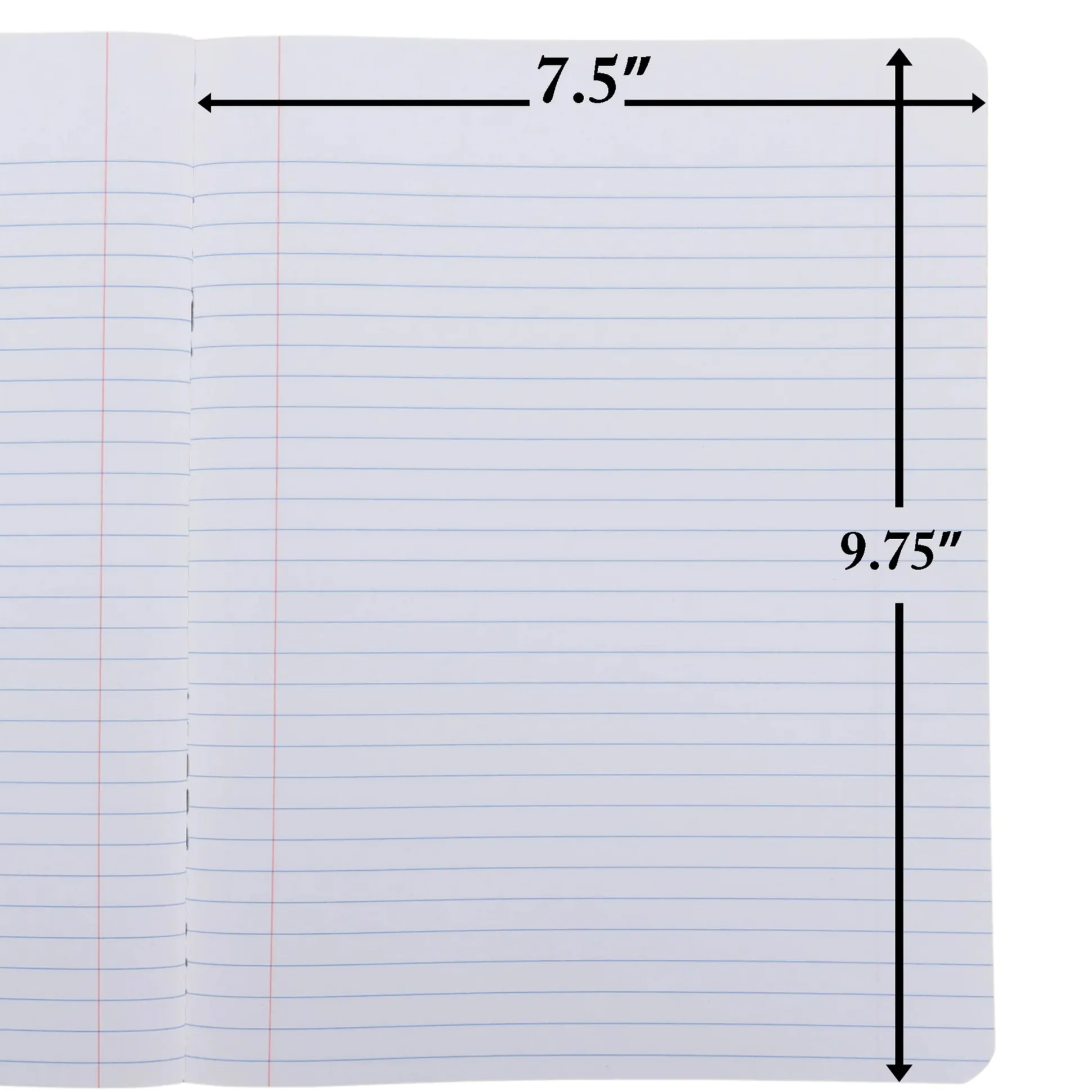 Wide Rule Composition Book, 100 Sheets, Black Marble