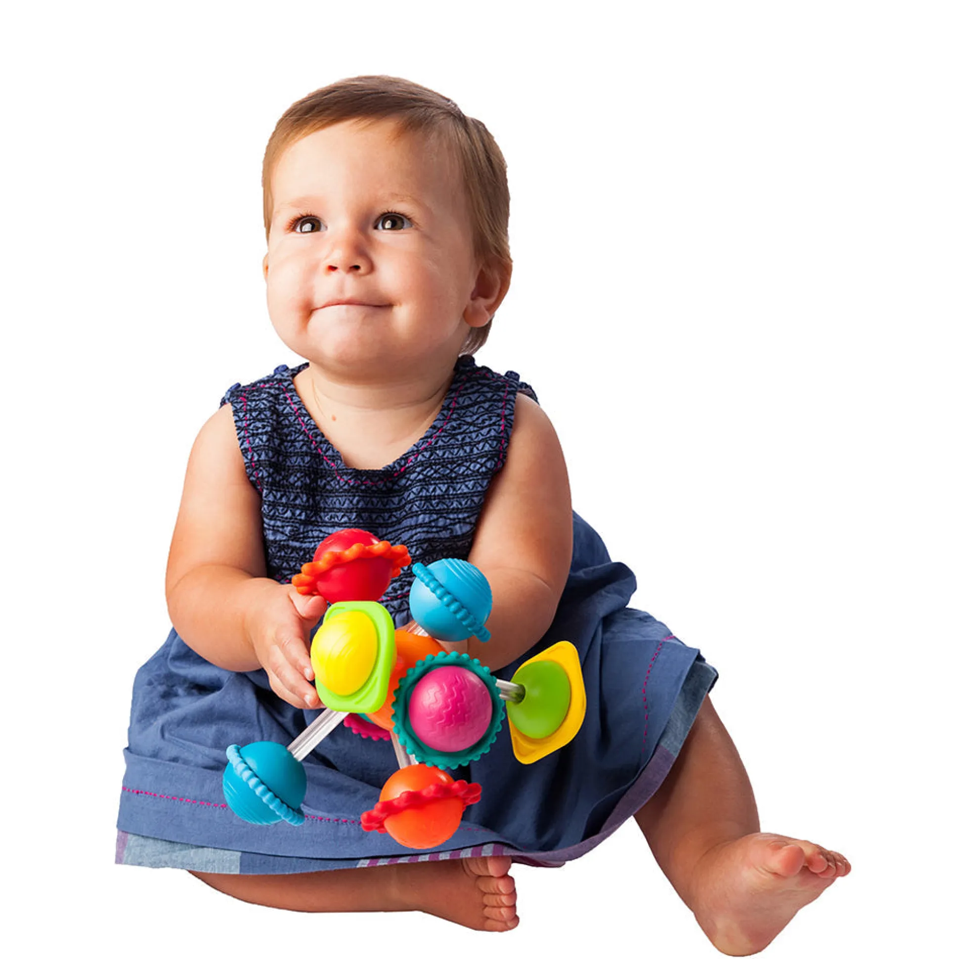 Wimzle Sensory Discovery Toy | Spinning Orbs & Silicone Rings