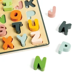 Wooden Alphabet & Counting Puzzle Set | Uppercase, Lowercase & Number Learning Puzzles