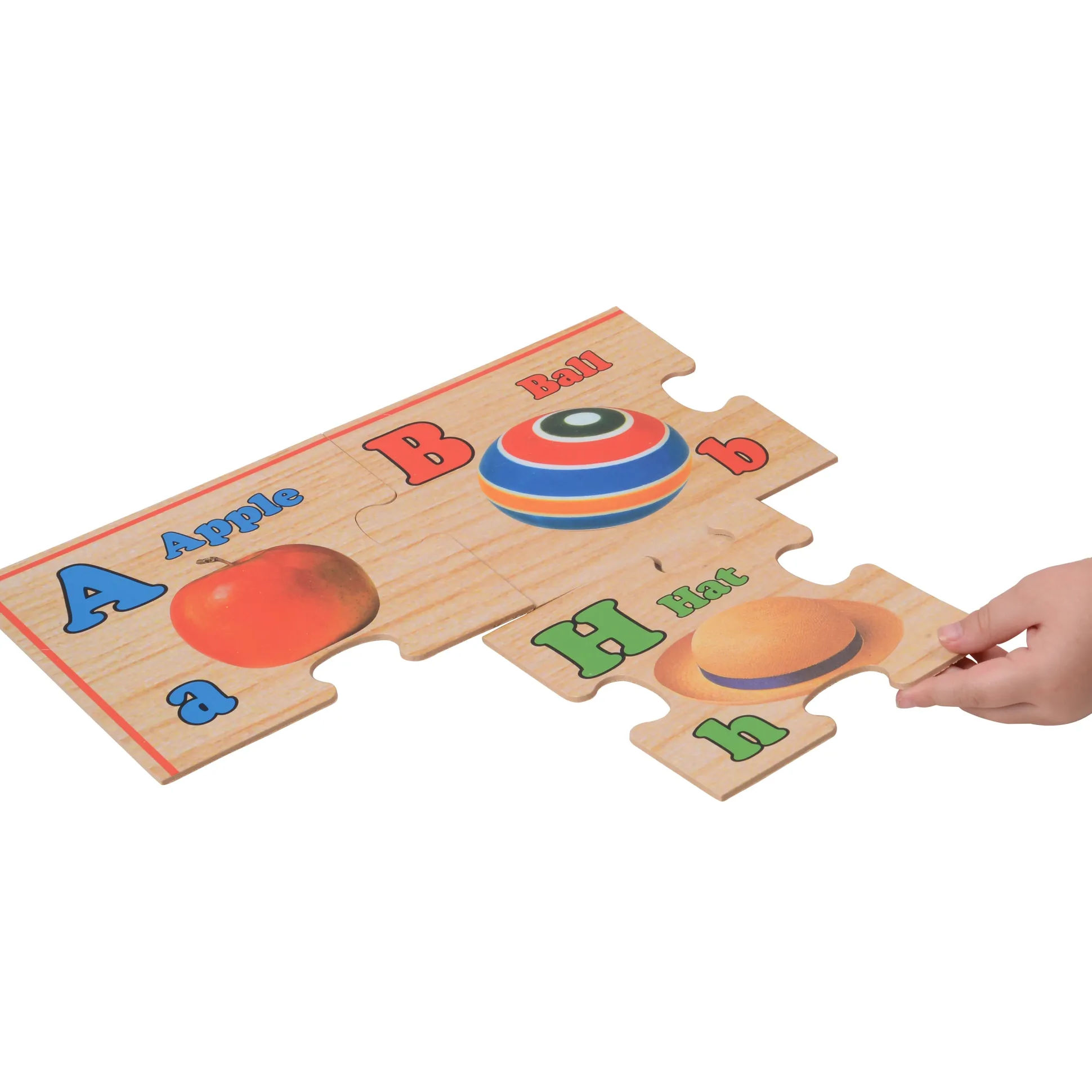 Wooden Alphabet Floor Puzzle | 26-Piece Educational Puzzle with Real Photos