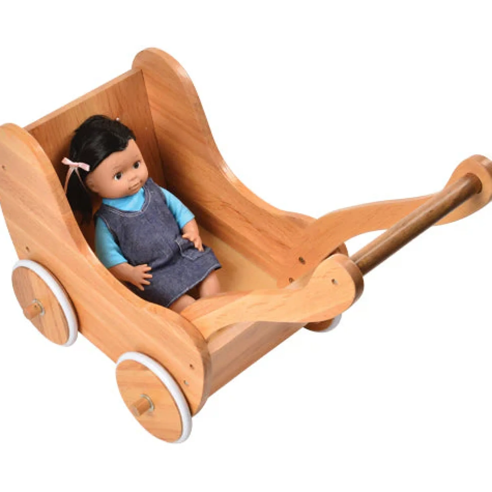 Wooden Doll Buggy