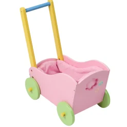 Wooden Doll Carriage with Soft Lining | For 12-15 Inch Dolls