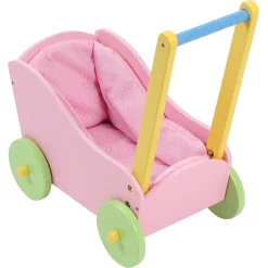 Wooden Doll Carriage with Soft Lining | For 12-15 Inch Dolls