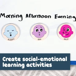 Wooden Emotion Magnets | 20-Piece Toddler Feelings Recognition Set