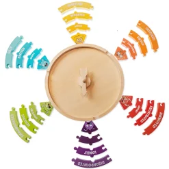 Wooden Emotions Learning Wheel | 3-in-1 Feelings Puzzle & Spinner Game