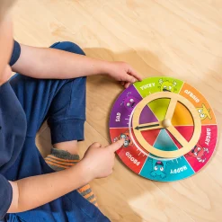 Wooden Emotions Steering Wheel | Hands-On Feelings & Self-Regulation Toy