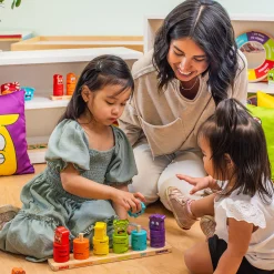 Wooden Feelings Stacking Rings | Emotional Expression & Color Learning Toy