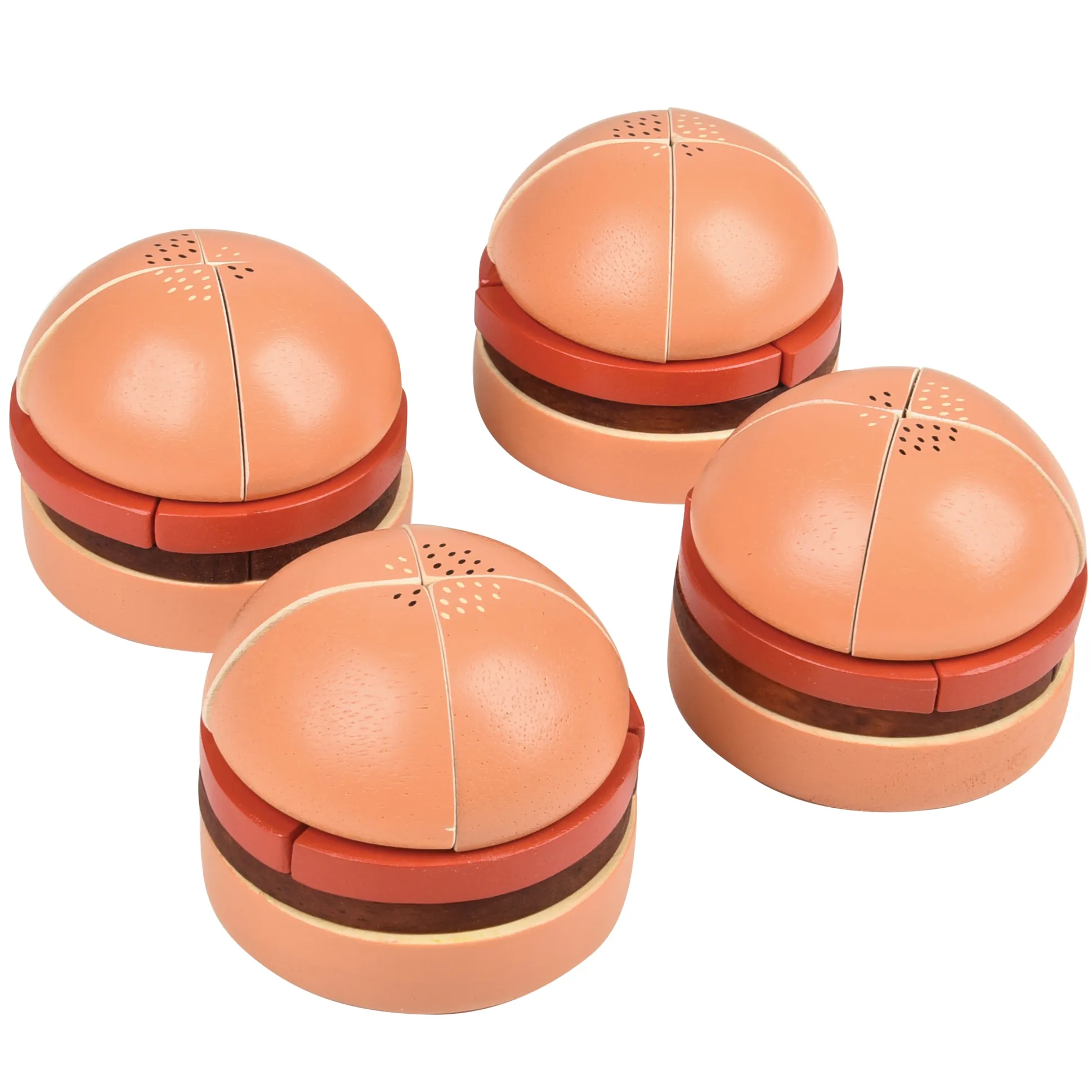 Wooden Fraction Burgers - 40 pieces Montessori Inspired