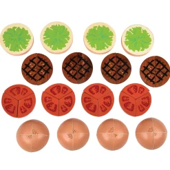 Wooden Fraction Burgers - 40 pieces Montessori Inspired